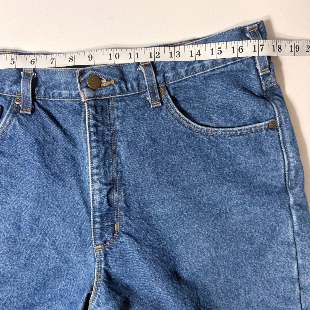 Carhartt Relaxed Fit Flannel Lined Jeans 36x32 Blue Denim Workwear - Picture 8 of 14
